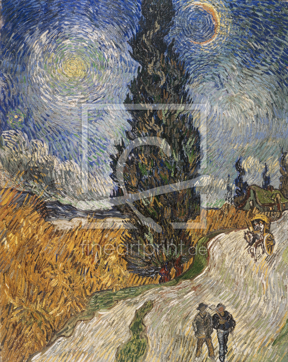 Bild-Nr.: 30003450 Van Gogh / Country Road with Cypresses erstellt von van Gogh, Vincent