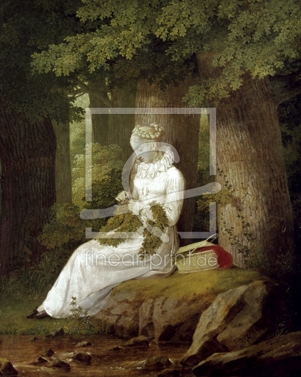 Bild-Nr.: 30003544 Kersting / Woman binding Garland / 1815 erstellt von Kersting, Georg Friedrich