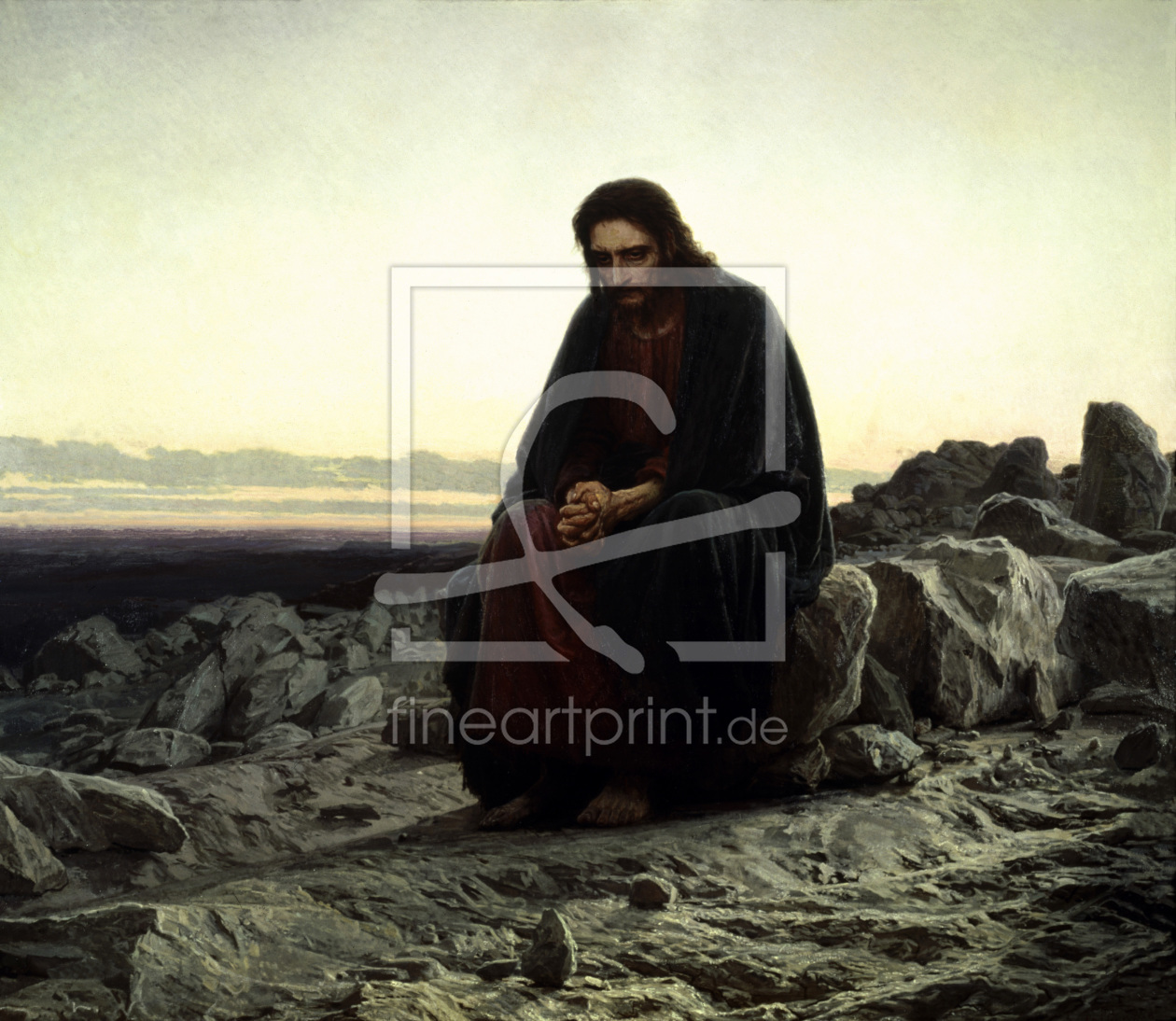 Bild-Nr.: 30003640 Christ in the Wilderness/ Kramskoi/ 1872 erstellt von Kramskoi, Iwan Nikolajewitsch