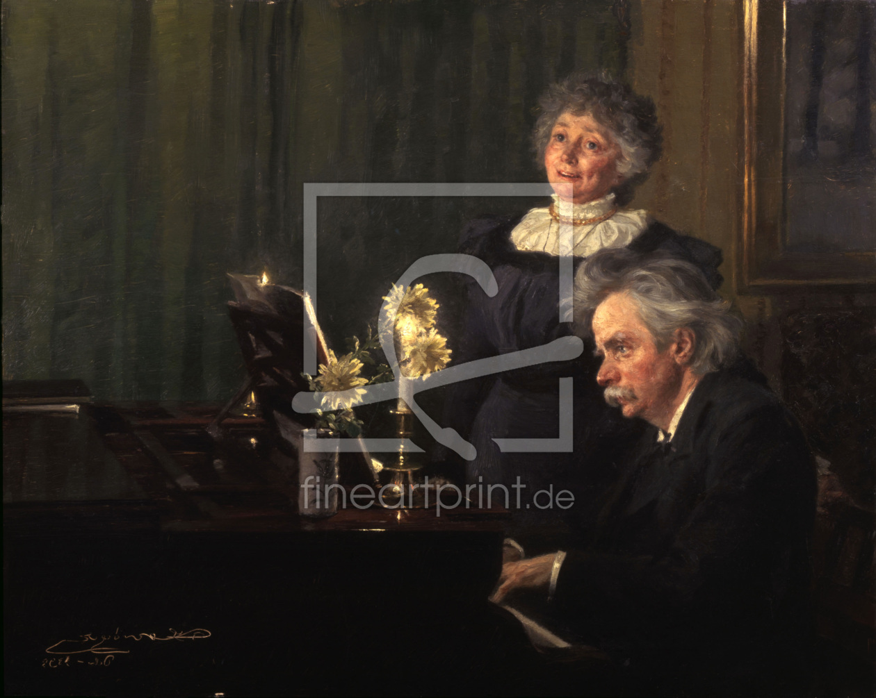 Bild-Nr.: 30003688 Edvard Grieg and wife/ Pain.b.KrÃ¶yer erstellt von Kroyer, Peter Severin