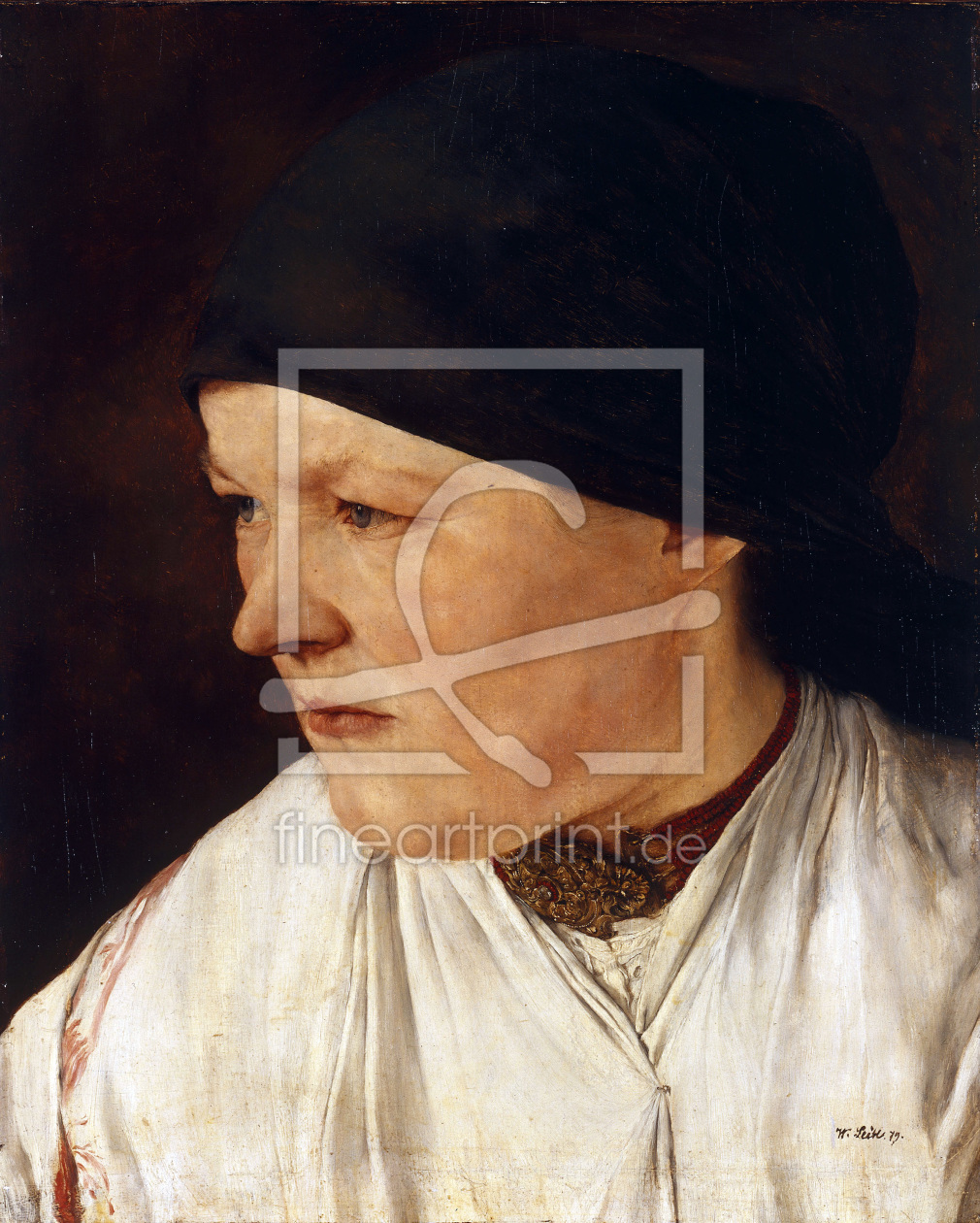 Bild-Nr.: 30003816 W.Leibl / Head of Peasant Girl / 1879 erstellt von Leibl, Wilhelm Maria Hubertus