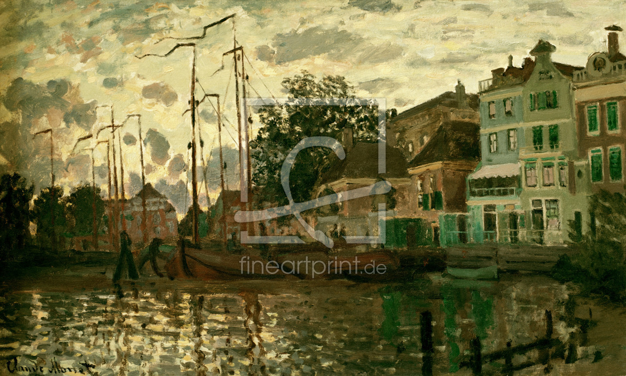 Bild-Nr.: 30004004 Monet/The dam i.Zaandam i.t.evening/1871 erstellt von Monet, Claude