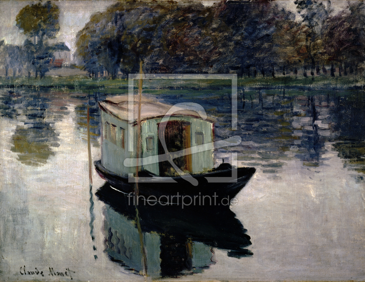 Bild-Nr.: 30004038 Claude Monet, Le bateau-atelier erstellt von Monet, Claude