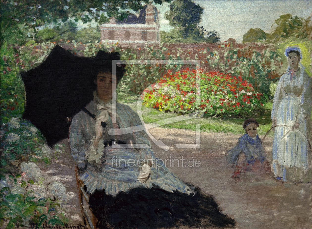 Bild-Nr.: 30004046 C.Monet, Camille with Jean and nanny erstellt von Monet, Claude