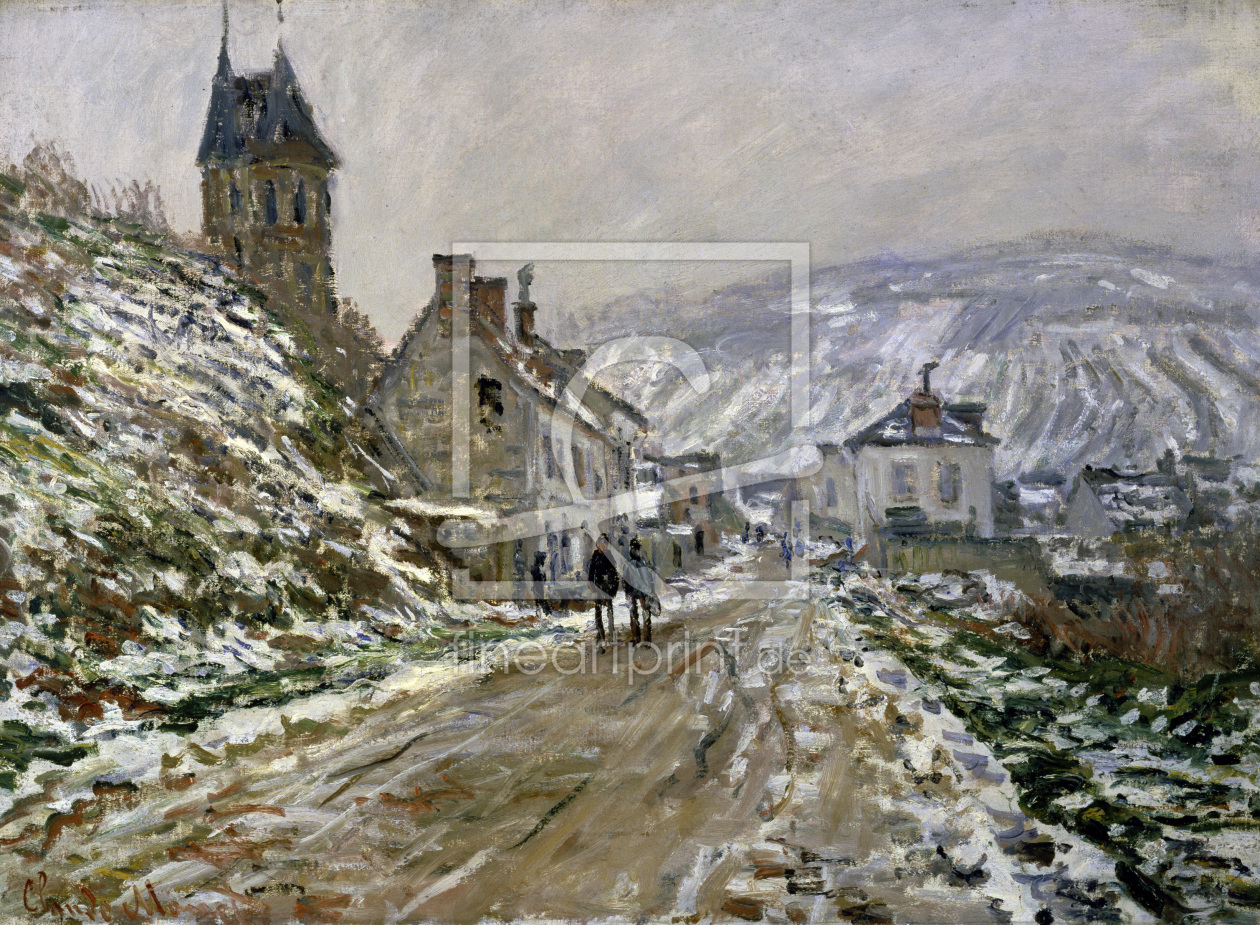 Bild-Nr.: 30004200 C.Monet, StraÃŸen nach VÃ©theuil im Winter erstellt von Monet, Claude