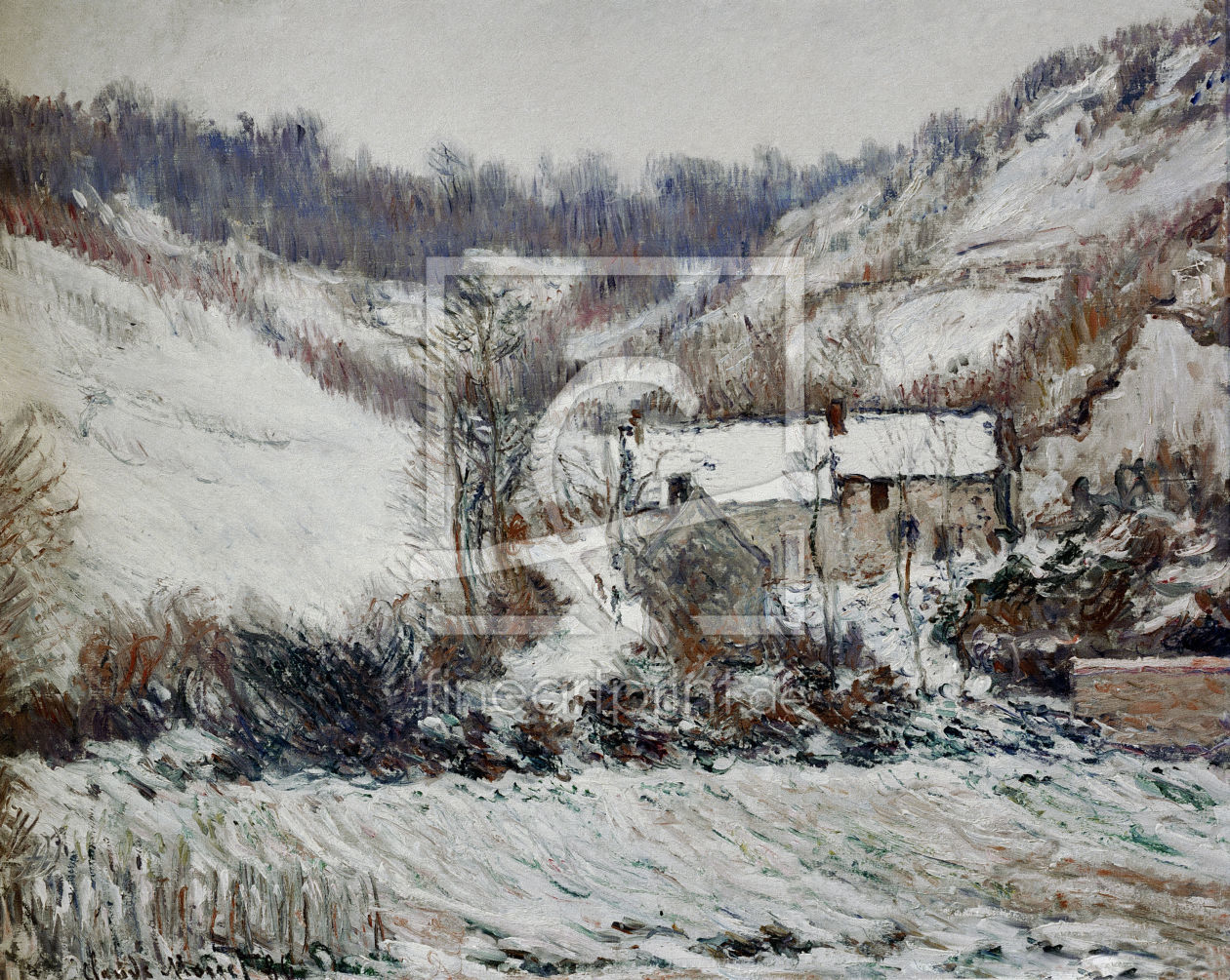 Bild-Nr.: 30004204 Monet/Snowy atmosphere near Falaise/1886 erstellt von Monet, Claude