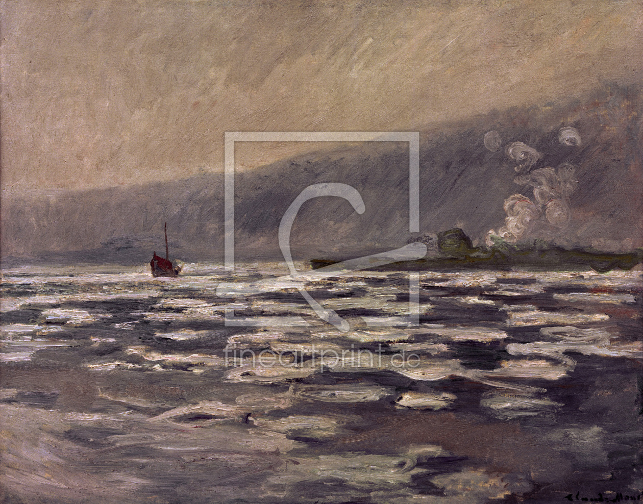 Bild-Nr.: 30004210 C.Monet, Les Glaçons, écluse de Port-V. erstellt von Monet, Claude