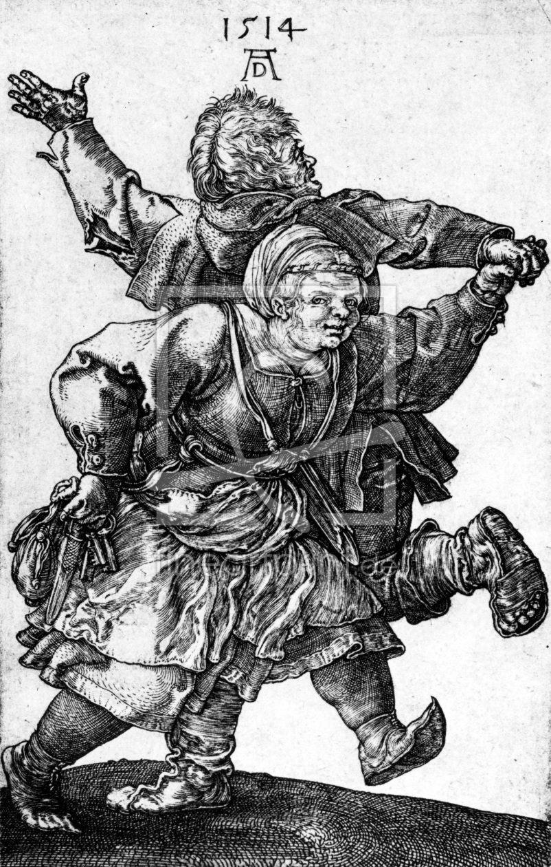Bild-Nr.: 30004318 Dürer / Dancing Peasant Couple / 1514 erstellt von Dürer, Albrecht