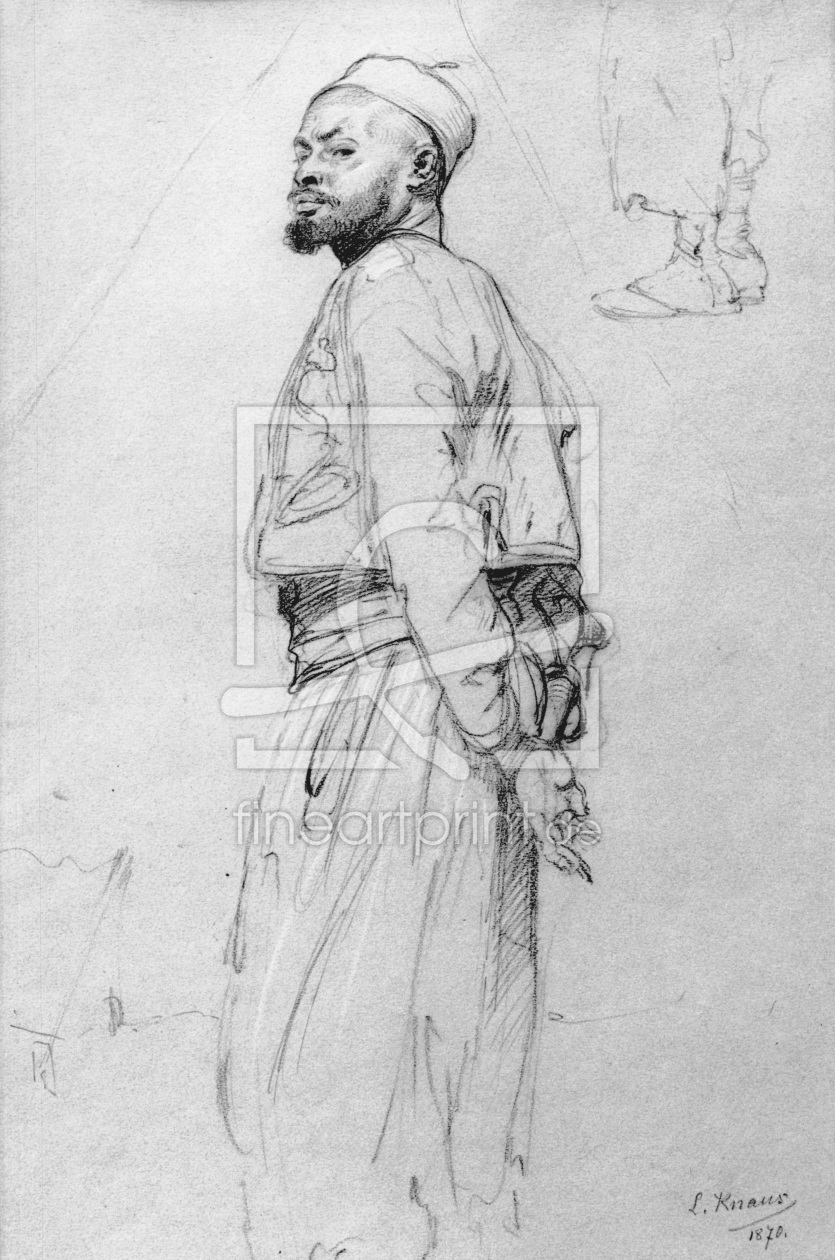 Bild-Nr.: 30004412 Ludwig Knaus / Standing Moroccan / Draw. erstellt von Knaus. Ludwig