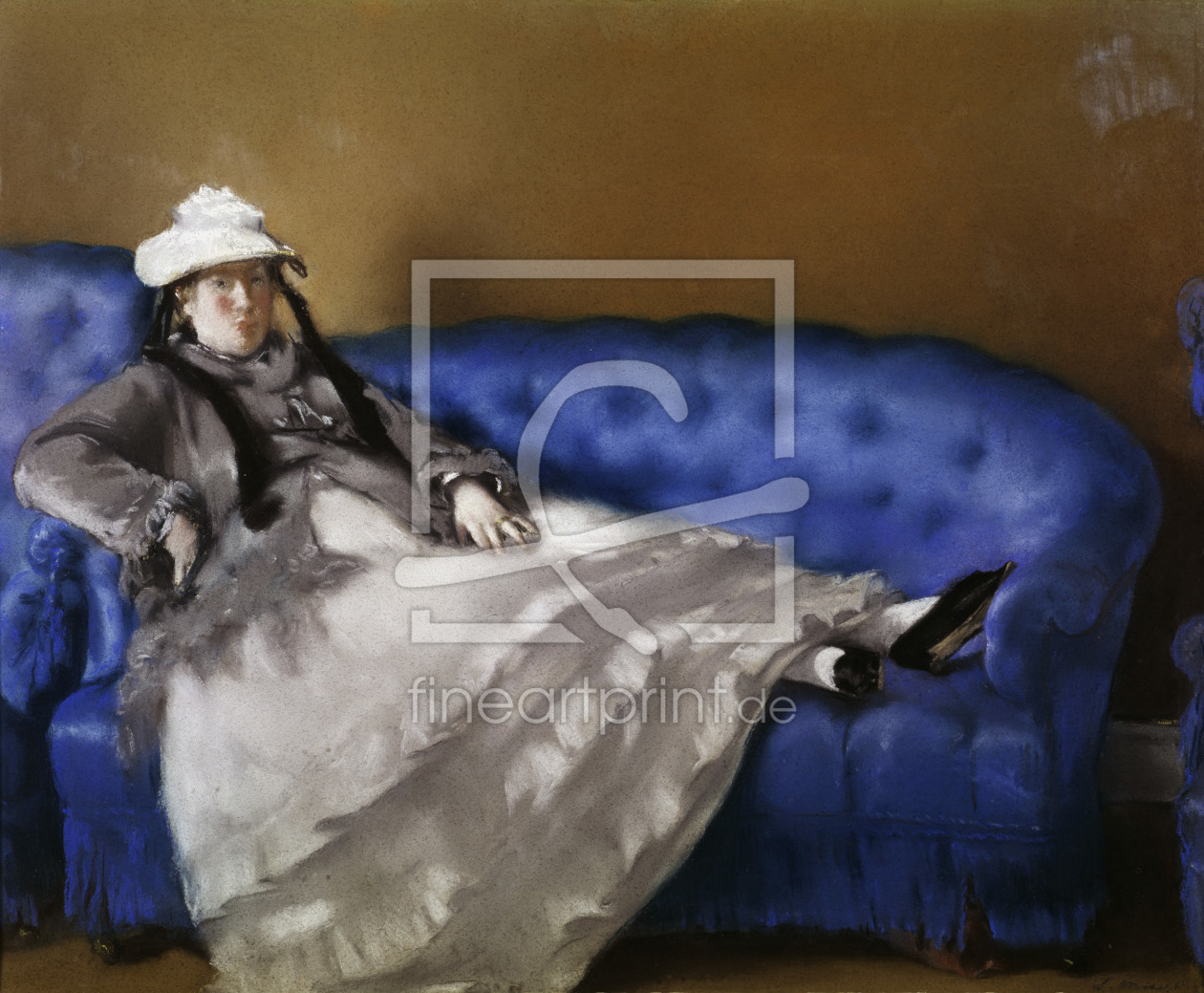 Bild-Nr.: 30004440 E.Manet, Madame Manet auf blauem Sofa erstellt von Manet, Edouard