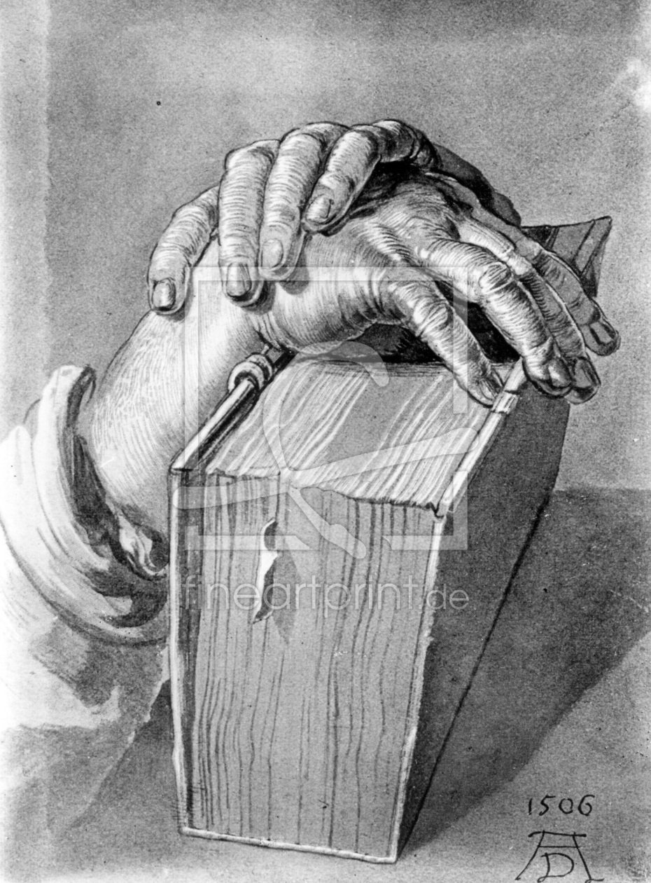 Bild-Nr.: 30004518 A.Dürer, Study of Hands with Book /1506 erstellt von Dürer, Albrecht