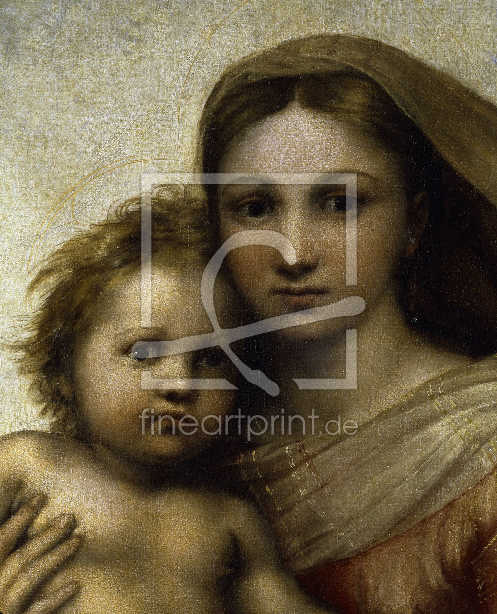 Bild-Nr.: 30004678 Raphael /Sistine Madonna /Detail /c.1513 erstellt von Raffaello Santi (Raffael)