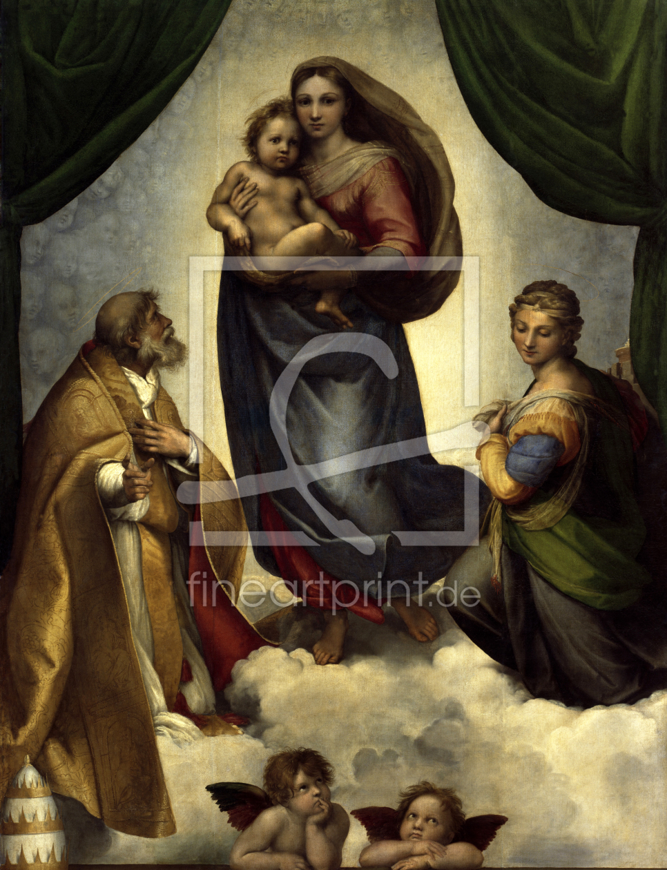 Bild-Nr.: 30004686 Sistine Madonna / Raphael / c.1513 erstellt von Raffaello Santi (Raffael)