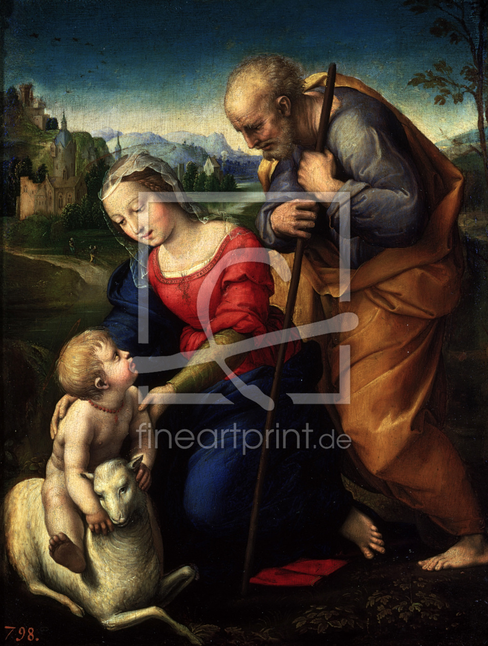 Bild-Nr.: 30004688 Raphael / Holy Family with lamm / 1507 erstellt von Raffaello Santi (Raffael)