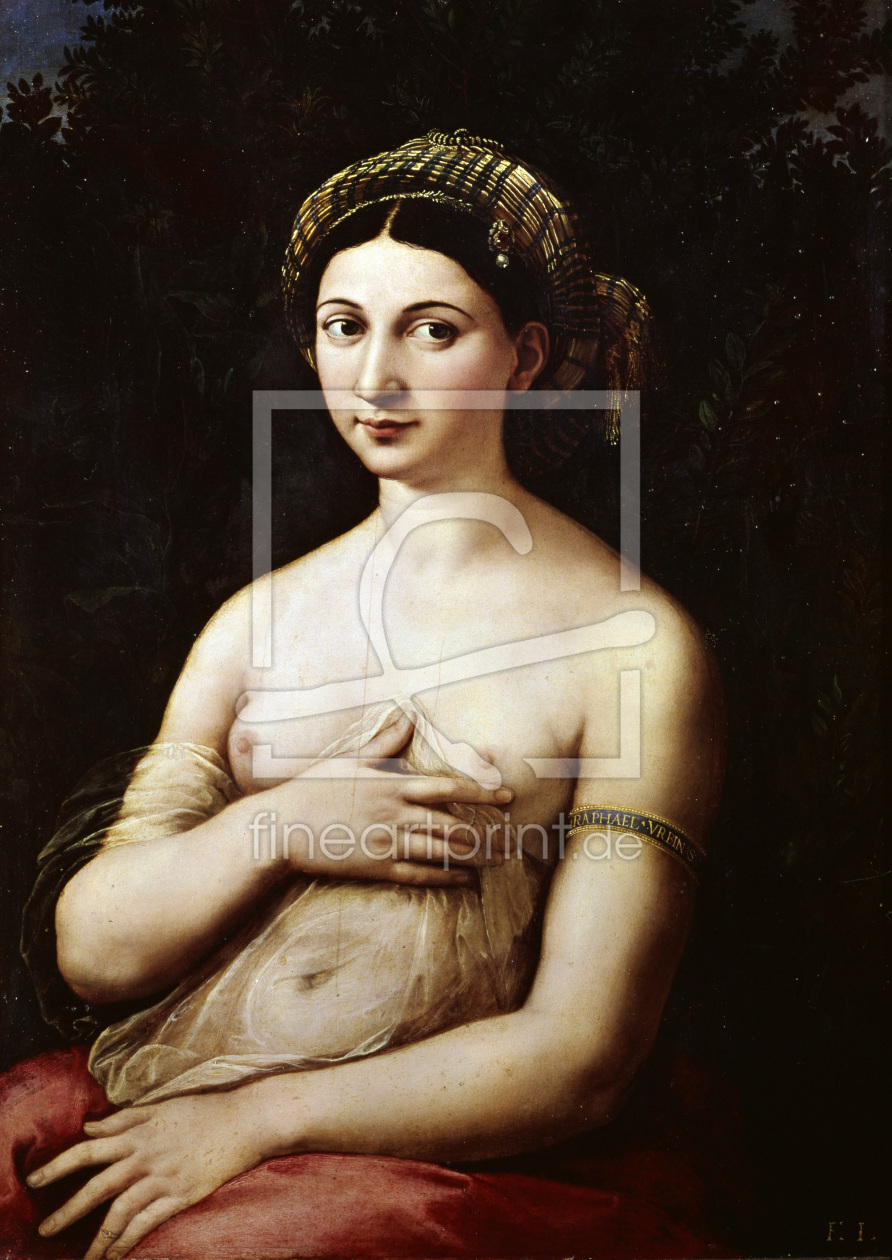 Bild-Nr.: 30004702 Raphael, La Fornarina /Paint./ c.1518 erstellt von Raffaello Santi (Raffael)