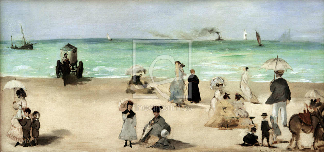 Bild-Nr.: 30005378 E.Manet, Beach of Boulogne-sur-Mer erstellt von Manet, Edouard