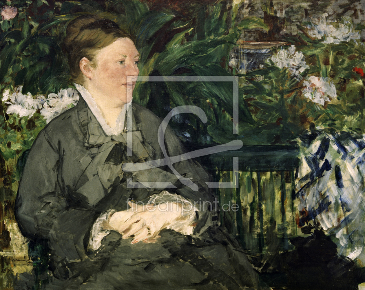 Bild-Nr.: 30005396 E.Manet, Madame Manet im Wintergarten erstellt von Manet, Edouard
