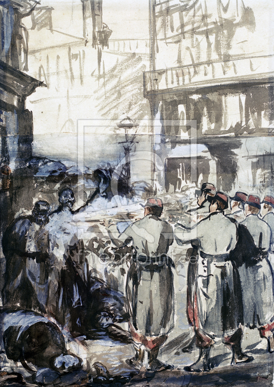 Bild-Nr.: 30005408 E. Manet / The Barricades / 1871 erstellt von Manet, Edouard
