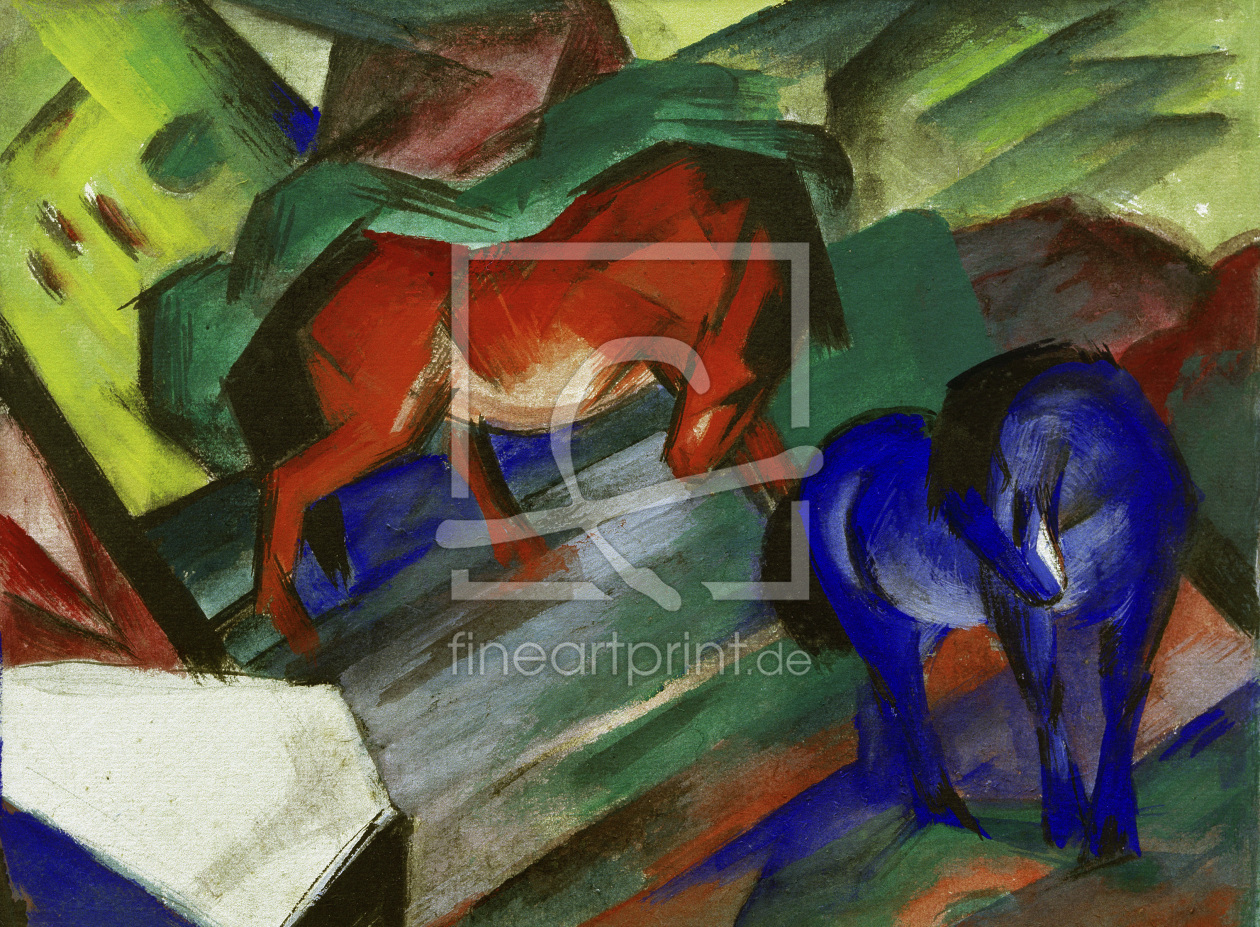 Bild-Nr.: 30005646 Franz Marc / Red and Blue Horses / 1912 erstellt von Marc, Franz