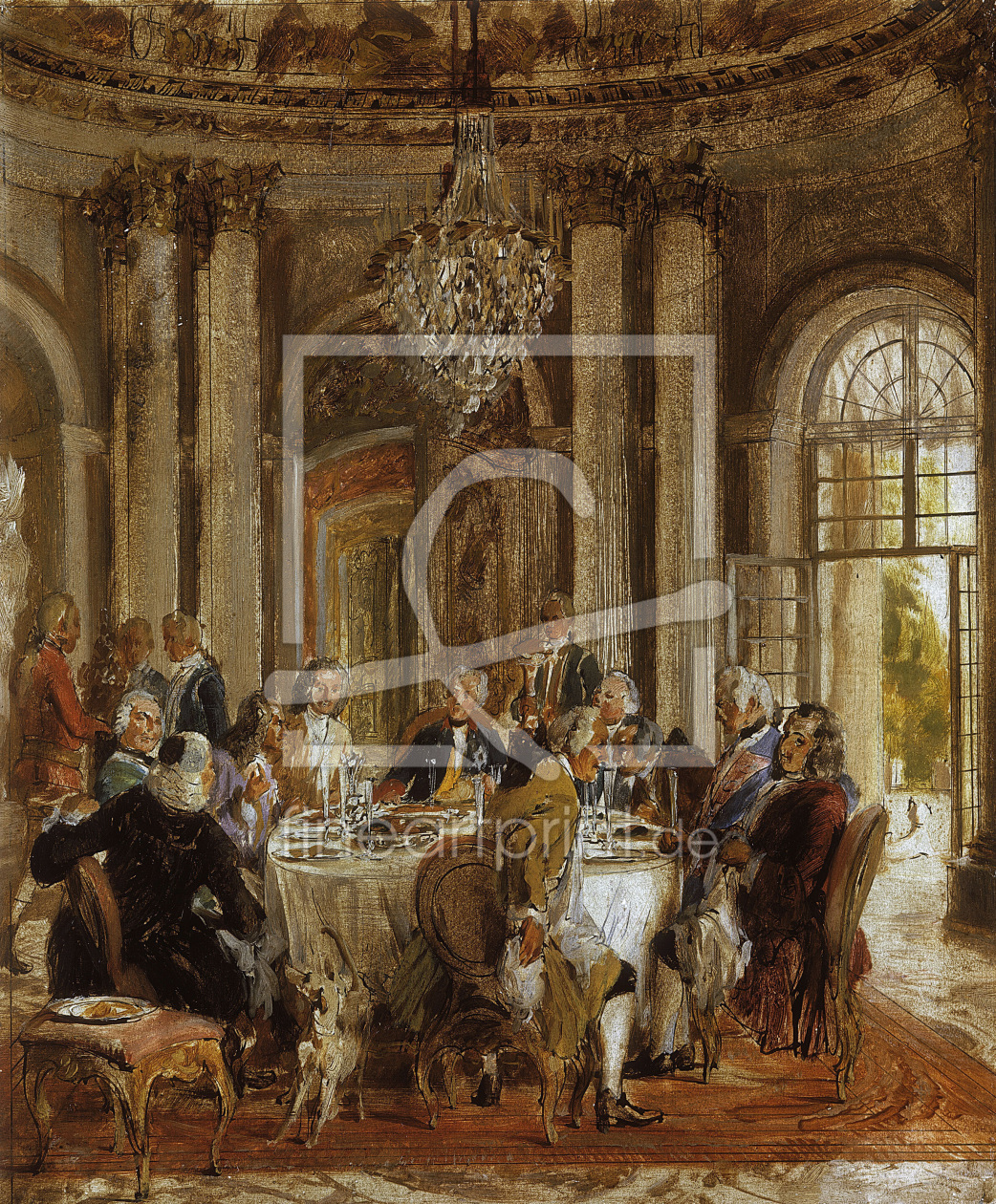 Bild-Nr.: 30005714 Frederick t.Gr.& dinner company /Menzel erstellt von von Menzel, Adolph Friedrich Erdmann