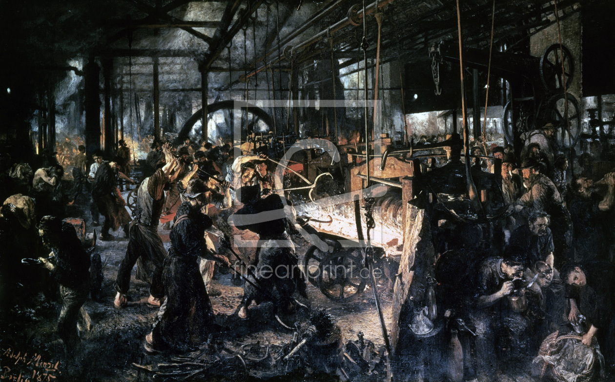 Bild-Nr.: 30005744 Menzel / Iron Rolling Mill / Paint./1875 erstellt von von Menzel, Adolph Friedrich Erdmann