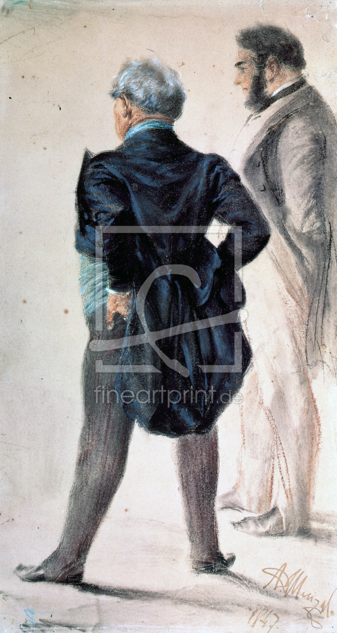 Bild-Nr.: 30005758 A.v.Menzel, Die Kunstbetrachter erstellt von von Menzel, Adolph Friedrich Erdmann