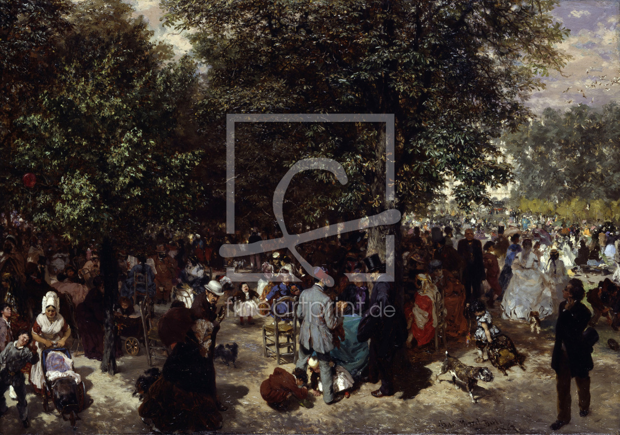 Bild-Nr.: 30005762 A.v.Menzel, Afternoon in the Tuileries erstellt von von Menzel, Adolph Friedrich Erdmann