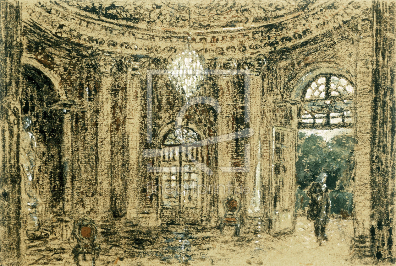 Bild-Nr.: 30005784 Sansscouci, Marmorsaal / Zng.v.Menzel erstellt von von Menzel, Adolph Friedrich Erdmann