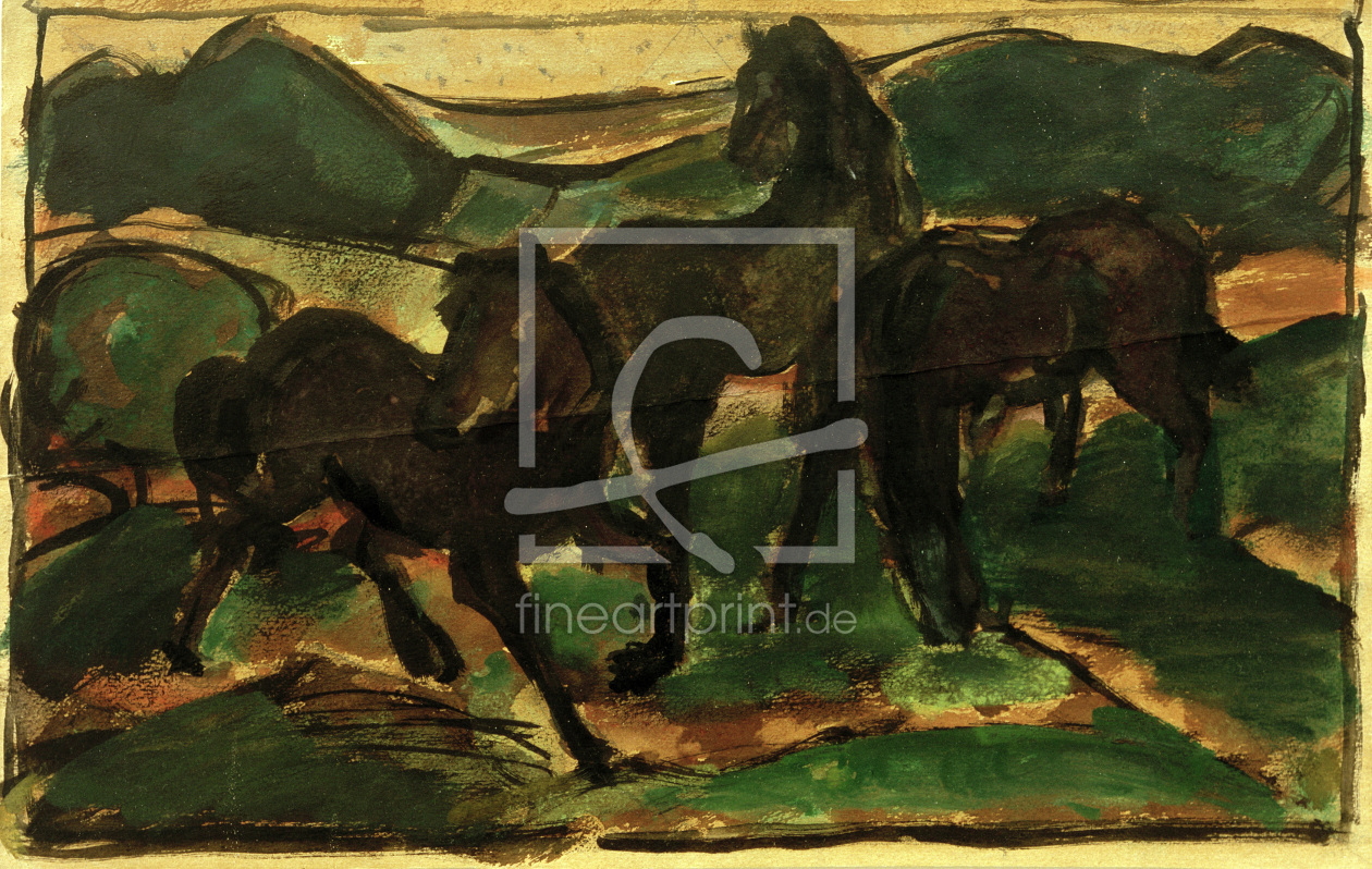 Bild-Nr.: 30005828 F.Marc, Pferde auf der Weide I erstellt von Marc, Franz