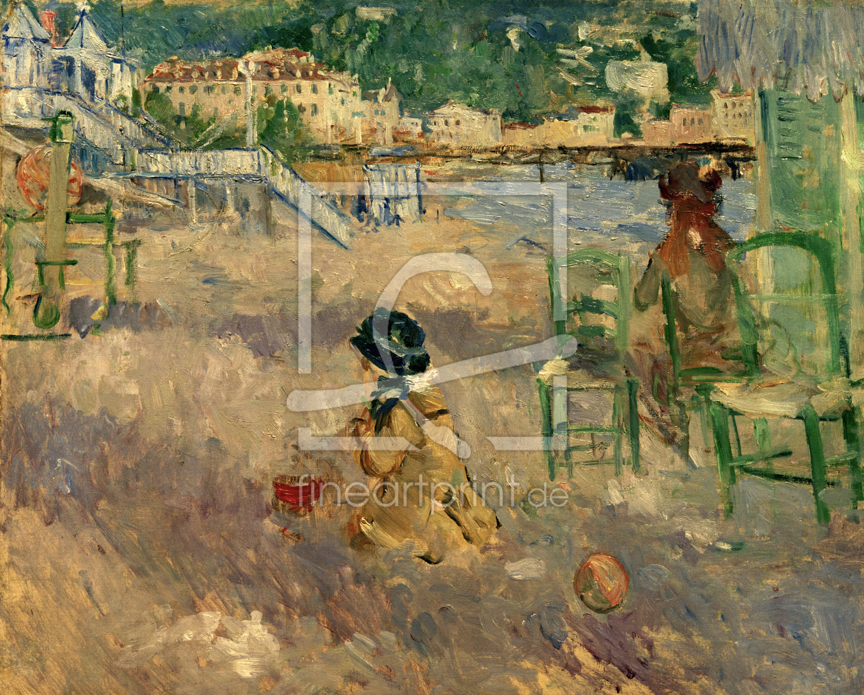 Bild-Nr.: 30005998 B.Morisot, Beach in Nice, 1882 erstellt von Morisot, Berthe