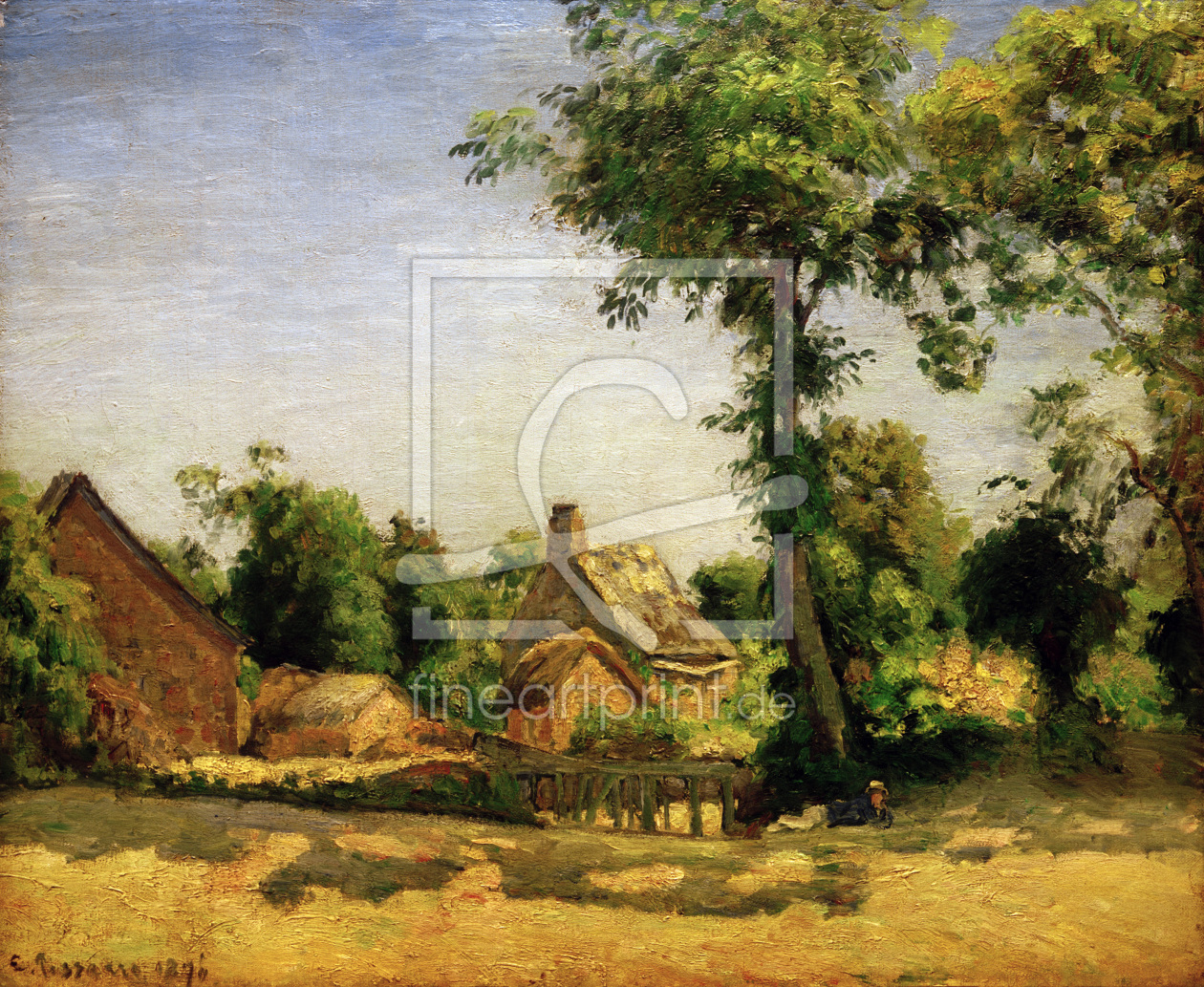 Bild-Nr.: 30006248 C.Pissarro, Landschaft (Dorf Melleraye) erstellt von Pissarro, Camille