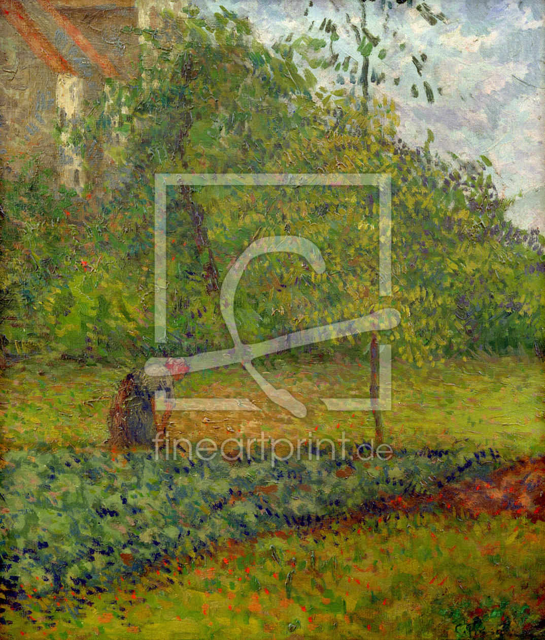 Bild-Nr.: 30006268 C.Pissarro, GemÃ¼segarten mit BÃ¤uerin... erstellt von Pissarro, Camille