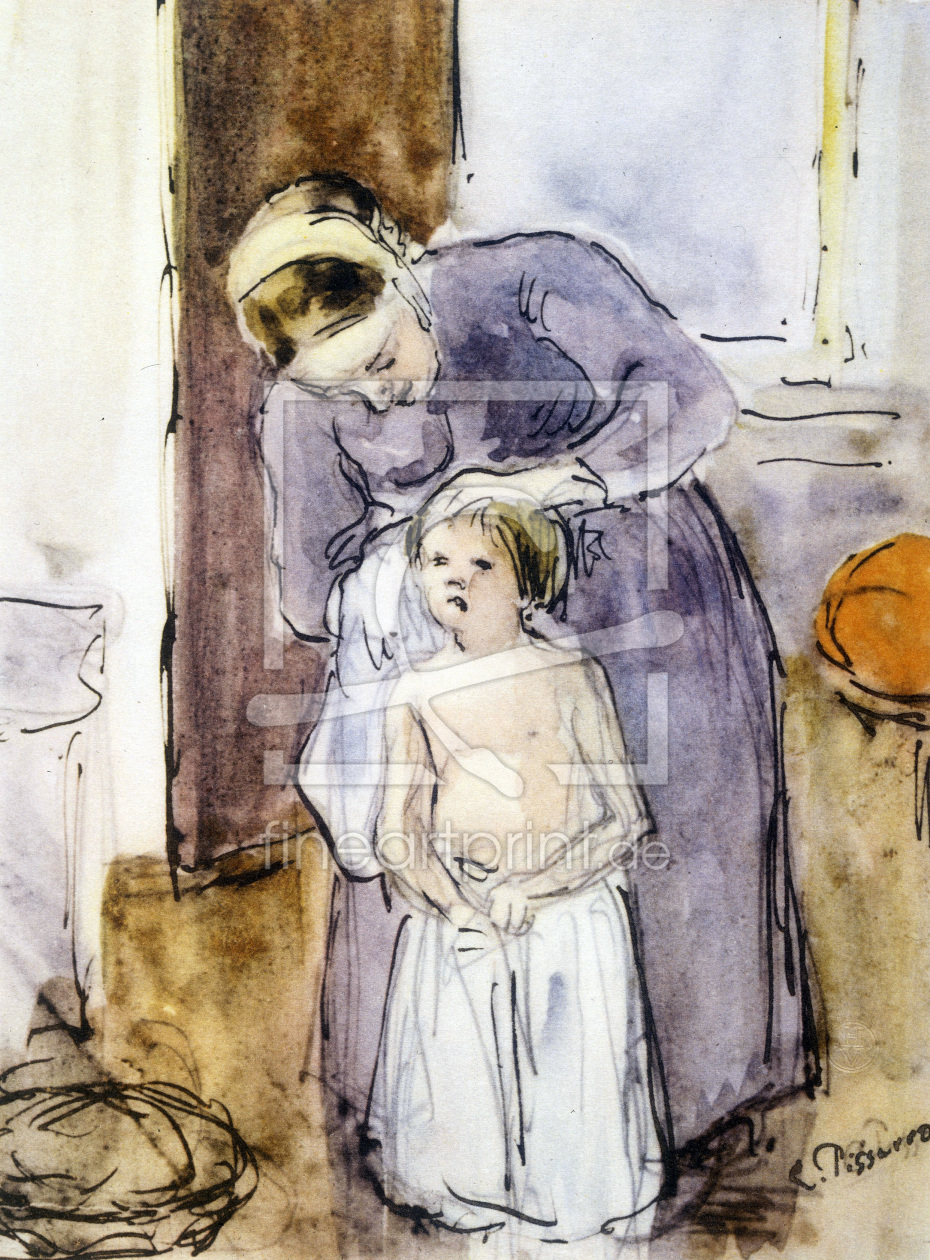 Bild-Nr.: 30006328 C. Pissarro / The Toilette / c. 1883 erstellt von Pissarro, Camille