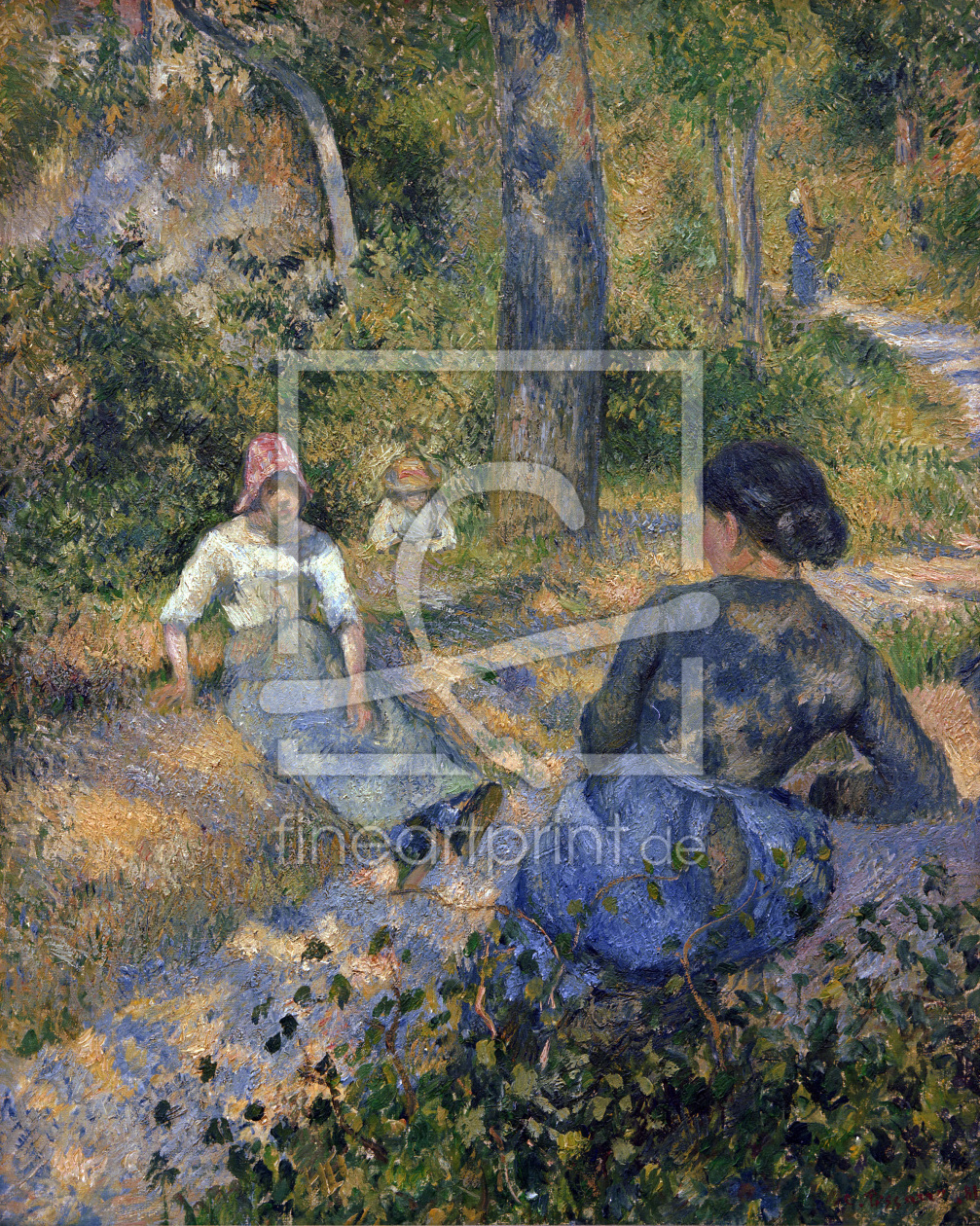 Bild-Nr.: 30006350 C.Pissarro, BÃ¤uerinnen bei der Rast erstellt von Pissarro, Camille