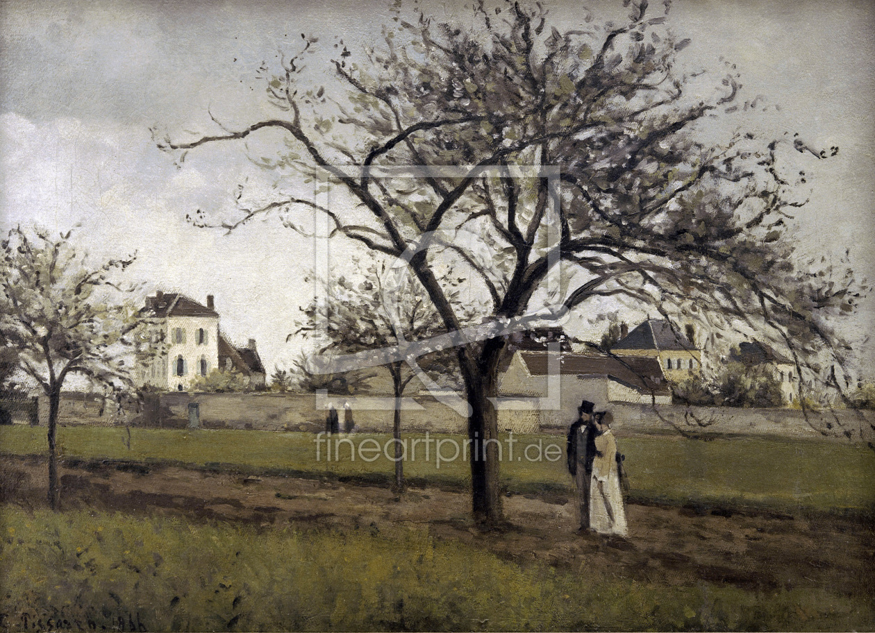 Bild-Nr.: 30006356 Pissarro/The house of PÃ¨re Gallien/1866 erstellt von Pissarro, Camille