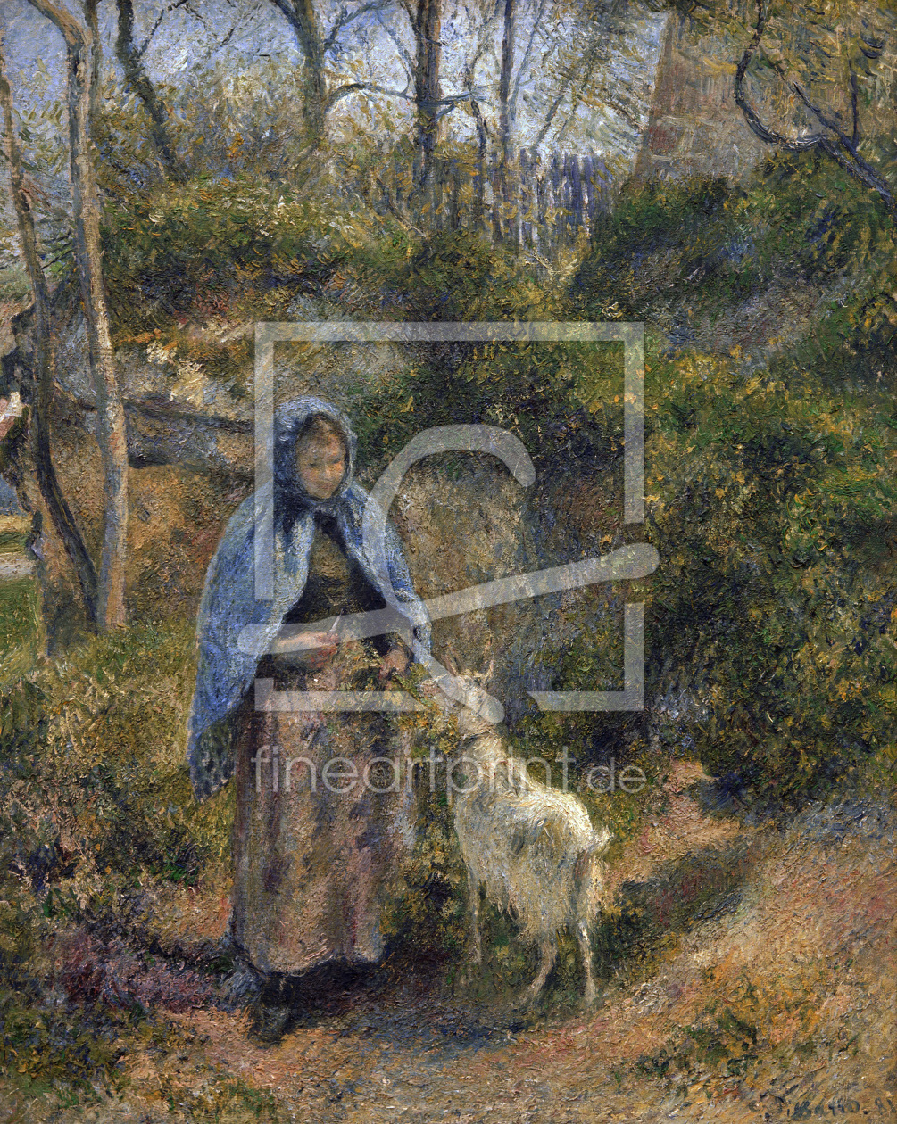 Bild-Nr.: 30006374 Pissarro / Woman with goat / 1881 erstellt von Pissarro, Camille