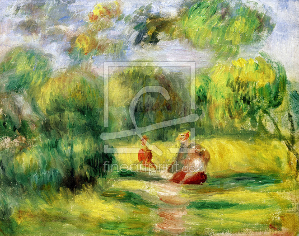 Bild-Nr.: 30006614 Renoir, Landschaft mit Personen erstellt von Renoir, Pierre-Auguste