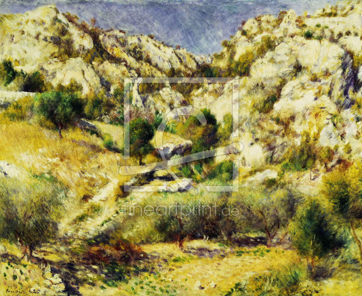 Bild-Nr.: 30006634 A. Renoir / Mountains near Estaque erstellt von Renoir, Pierre-Auguste