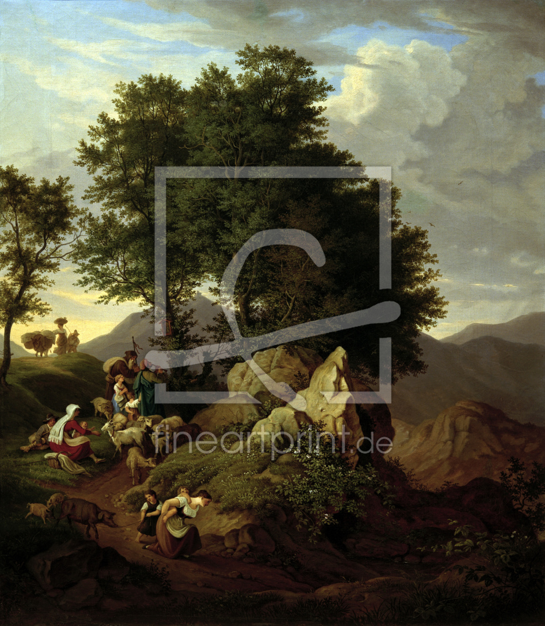 Bild-Nr.: 30006970 Richter / Shepherds at Devotional / 1833 erstellt von Richter, Ludwig