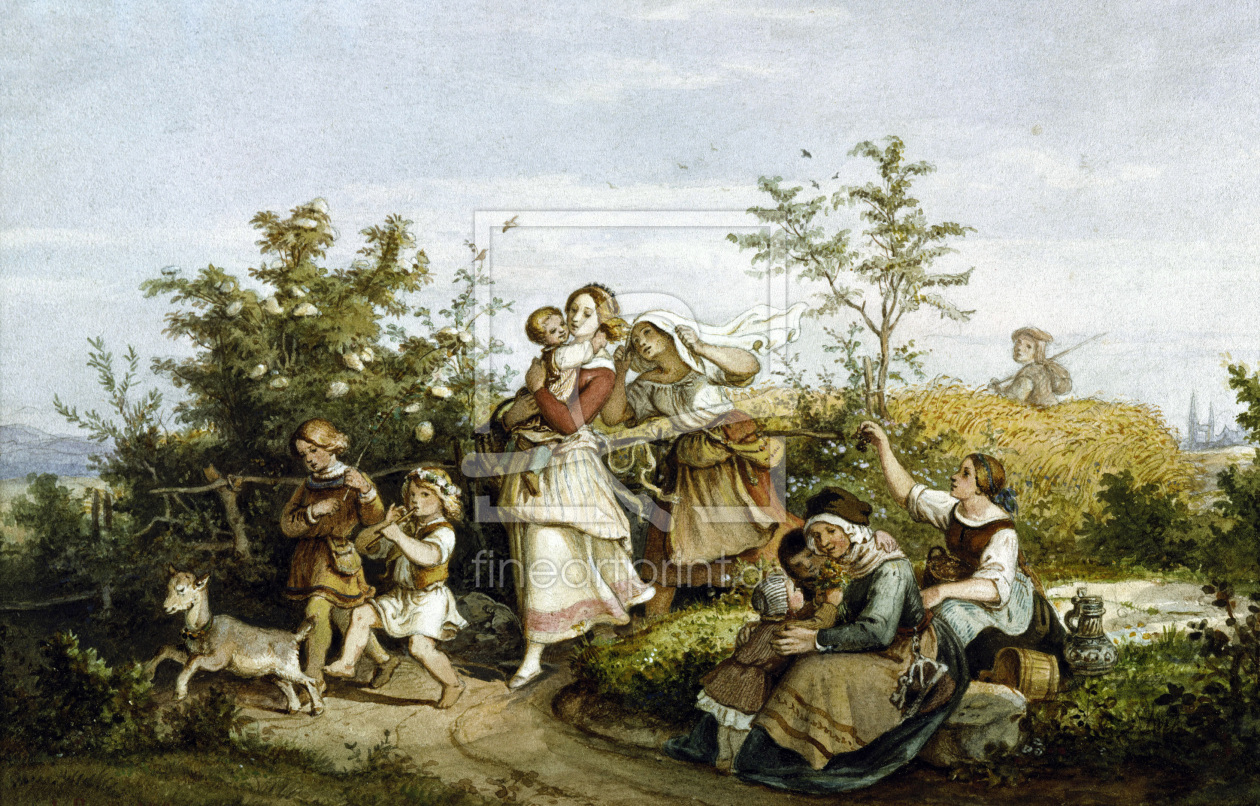 Bild-Nr.: 30006998 Ludwig Richter , Sommerlust/ 1844 erstellt von Richter, Ludwig