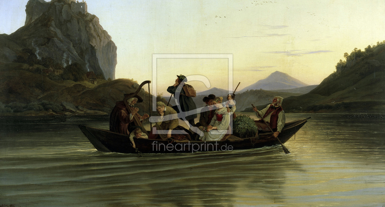 Bild-Nr.: 30007004 Ludwig Richter / Crossing the Elbe /1837 erstellt von Richter, Ludwig