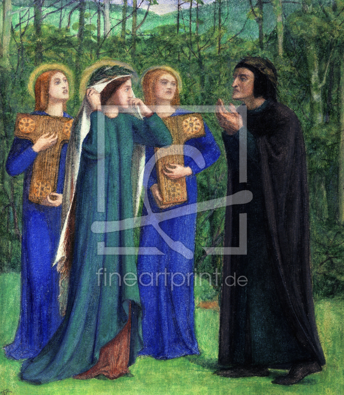 Bild-Nr.: 30007152 Dante, Göttl. Komödie / Rossetti erstellt von Rossetti, Dante Gabriel