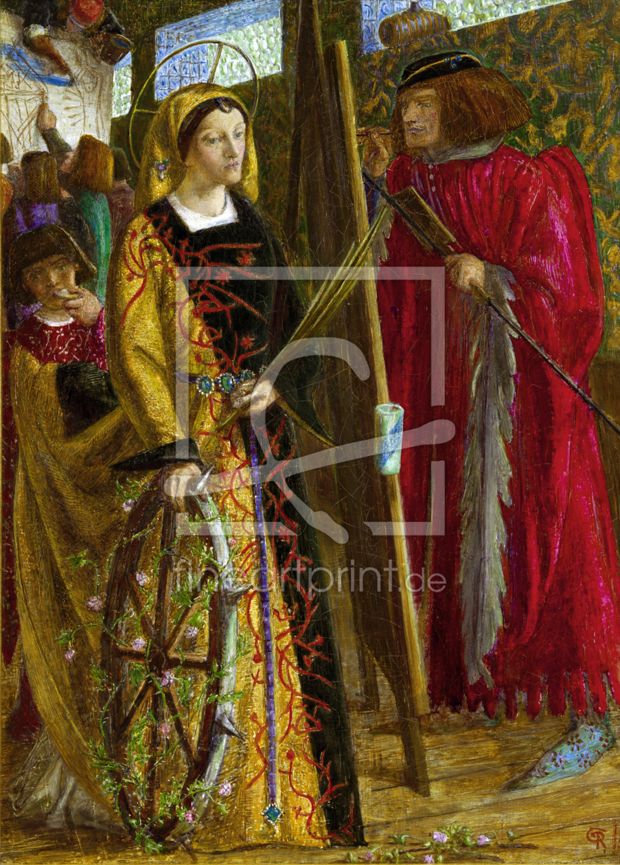 Bild-Nr.: 30007160 Rossetti / St Catherine / Painting, 1857 erstellt von Rossetti, Dante Gabriel