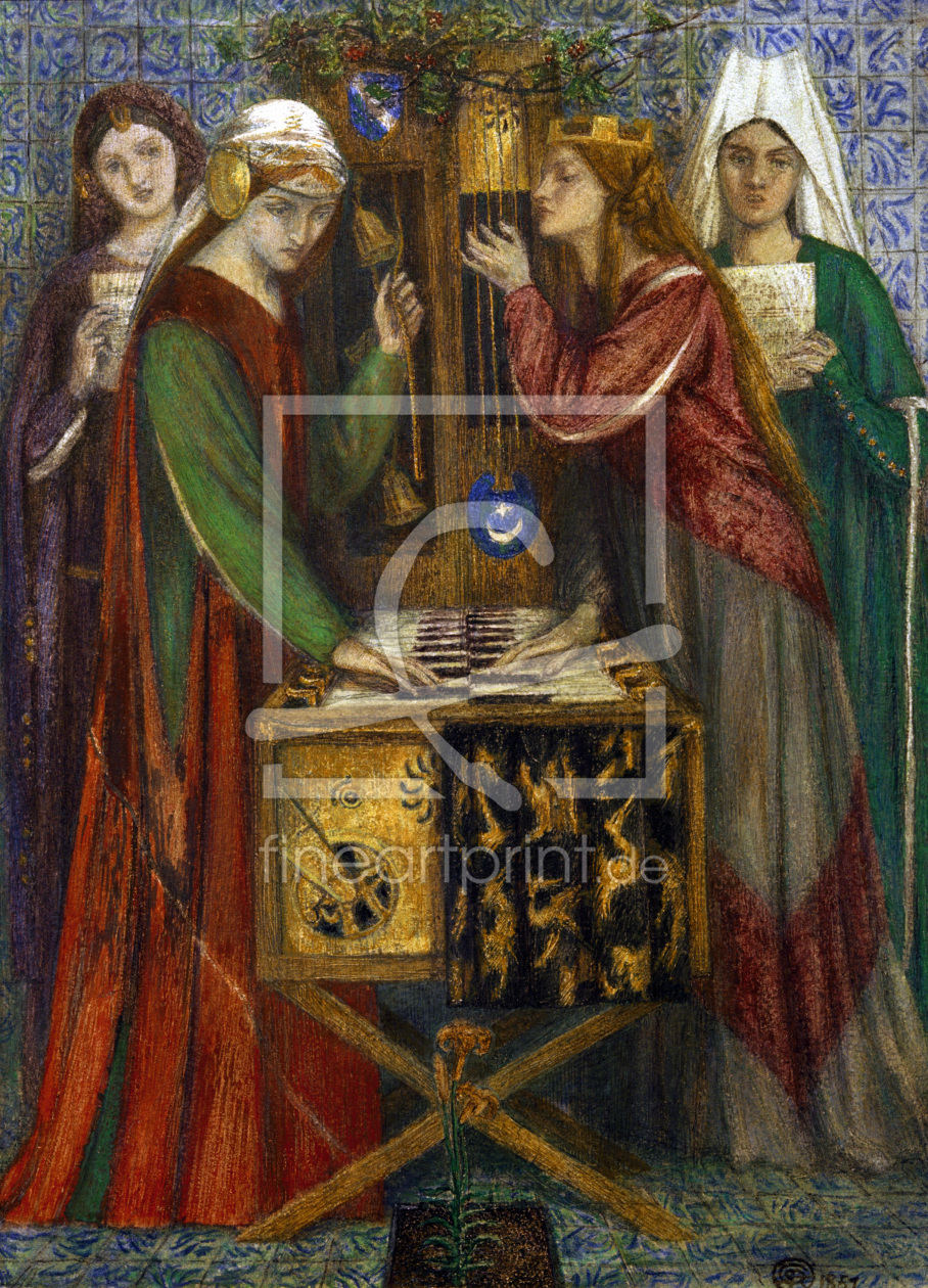 Bild-Nr.: 30007180 D.G.Rossetti, Die blaue Kammer erstellt von Rossetti, Dante Gabriel