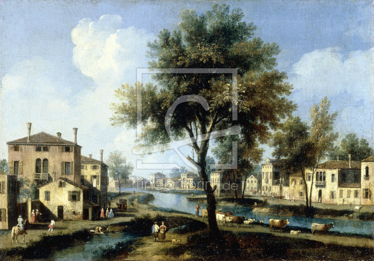Bild-Nr.: 30007387 Brenta / View / Ptg.by Canaletto / C18th erstellt von Canal, Giovanni Antonio & Bellotto, Bernardo
