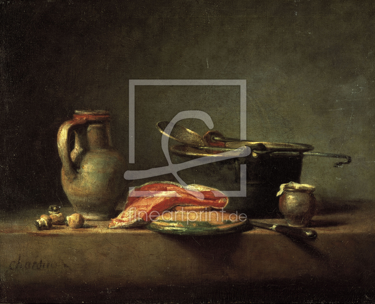 Bild-Nr.: 30007445 Chardin / Kitchen still-life / c.1732 erstellt von Chardin, Jean Siméon
