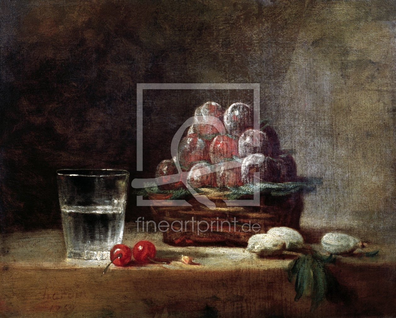 Bild-Nr.: 30007451 Chardin / Baket of Plums / 1759 erstellt von Chardin, Jean SimÃ©on