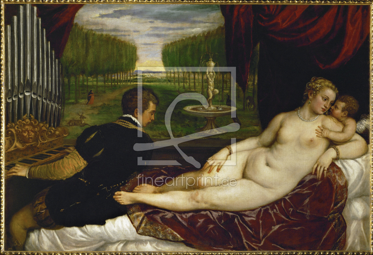 Bild-Nr.: 30007491 Titian / Venus with organ player erstellt von Vecellio, Tiziano