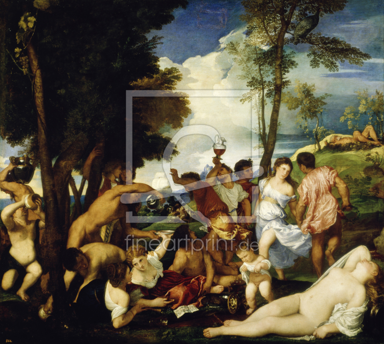 Bild-Nr.: 30007501 Titian / Bacchanalia / Paint. / 1518/19 erstellt von Vecellio, Tiziano