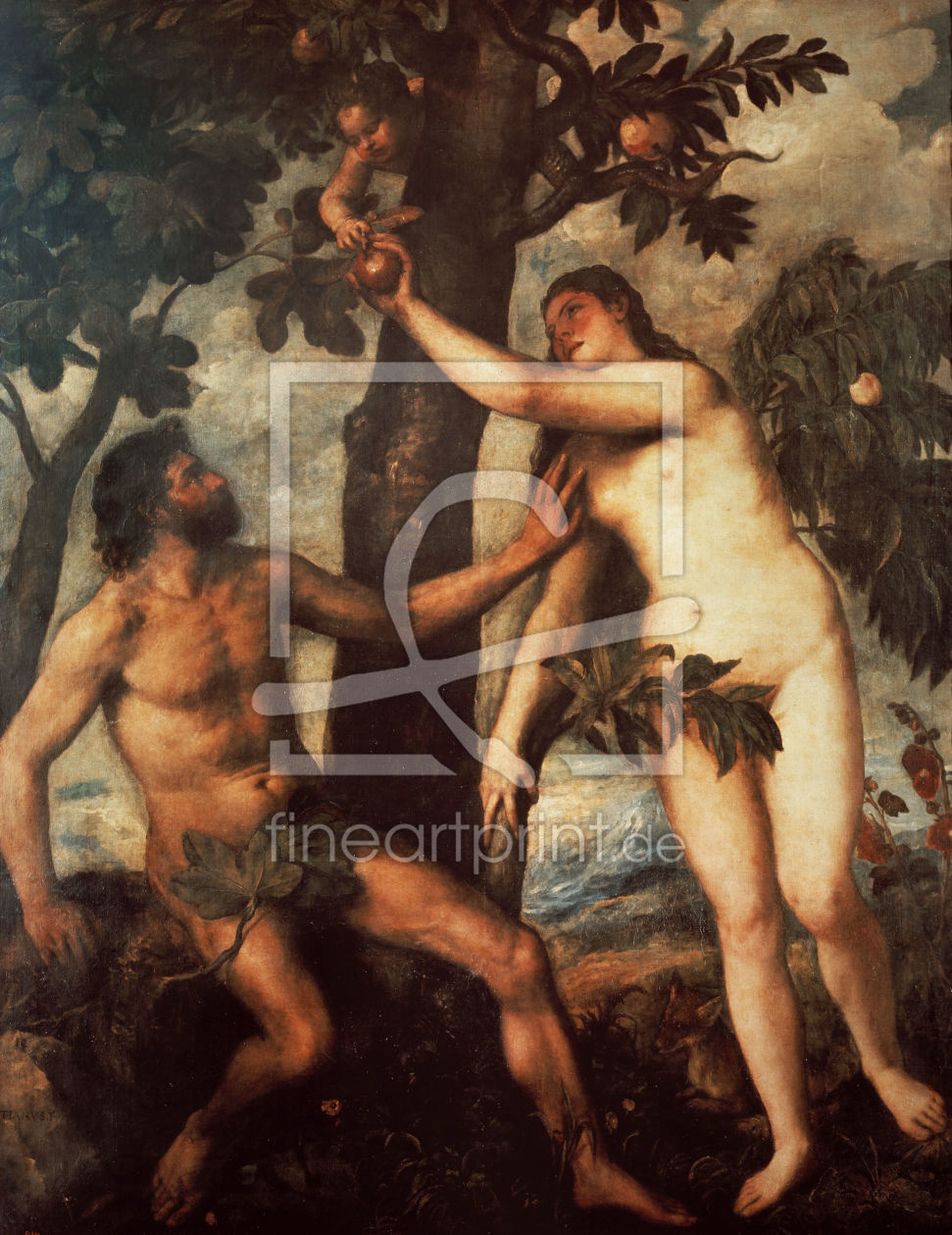 Bild-Nr.: 30007521 The Fall from Grace / Titian / c.1568 erstellt von Vecellio, Tiziano